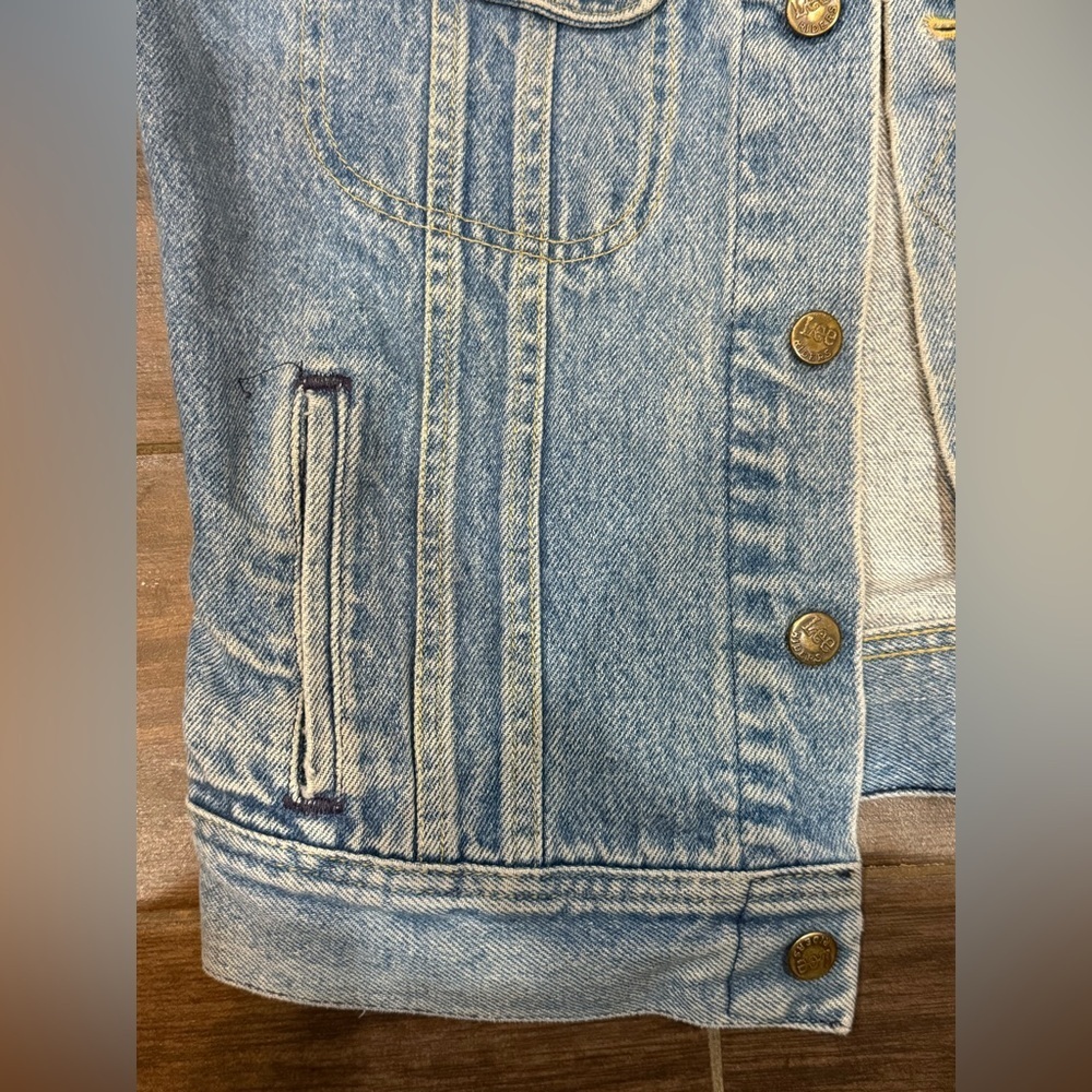 Vintage Lee Riders Blue Denim Trucker Jean Jacket W 18 - Picture 5 of 15